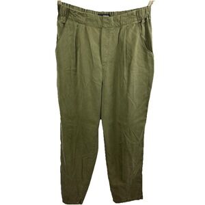 Versona Contemporary Pants Womens XL Faux Fly Minimalist Casual Comfort Tencel